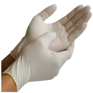 BLUE & WHITE Disposable Latex Gloves – Comfortable, Flexible & Protective - Image 2