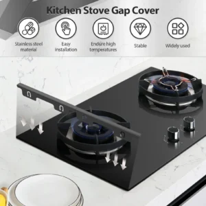 Stainless Steel Stove Gap Covers (2 Pack) - Image 8