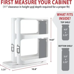 Kitchen Condiment Spice Organizer Rack Multi-Function Rotating Storage Shelf Slide Kitchen-Cabinet Cupboard Storags - Image 1