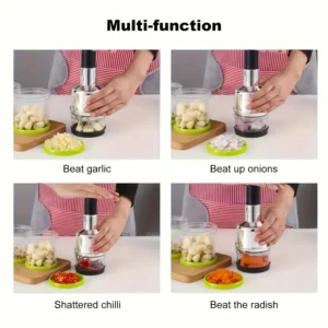 Manual Garlic Chopper & Mini Vegetable Cutter - Image 4