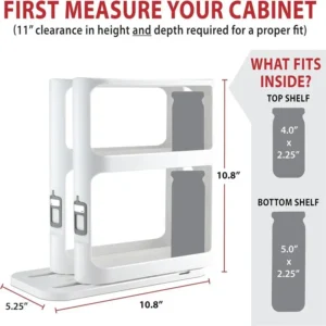 Kitchen Condiment Spice Organizer Rack Multi-Function Rotating Storage Shelf Slide Kitchen-Cabinet Cupboard Storags - Image 6