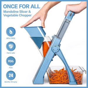 Safe Mandoline Vegetable Slicer Adjustable Vegetable Chopper Mandolin Kitchen - Image 2