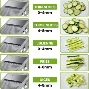 Safe Mandoline Vegetable Slicer Adjustable Vegetable Chopper Mandolin Kitchen - Image 11