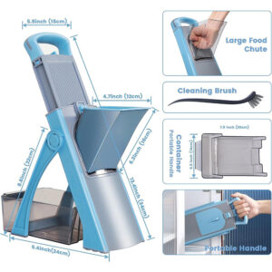 Safe Mandoline Vegetable Slicer Adjustable Vegetable Chopper Mandolin Kitchen - Image 9